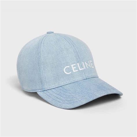 celine cap blue|Celine denim baseball cap.